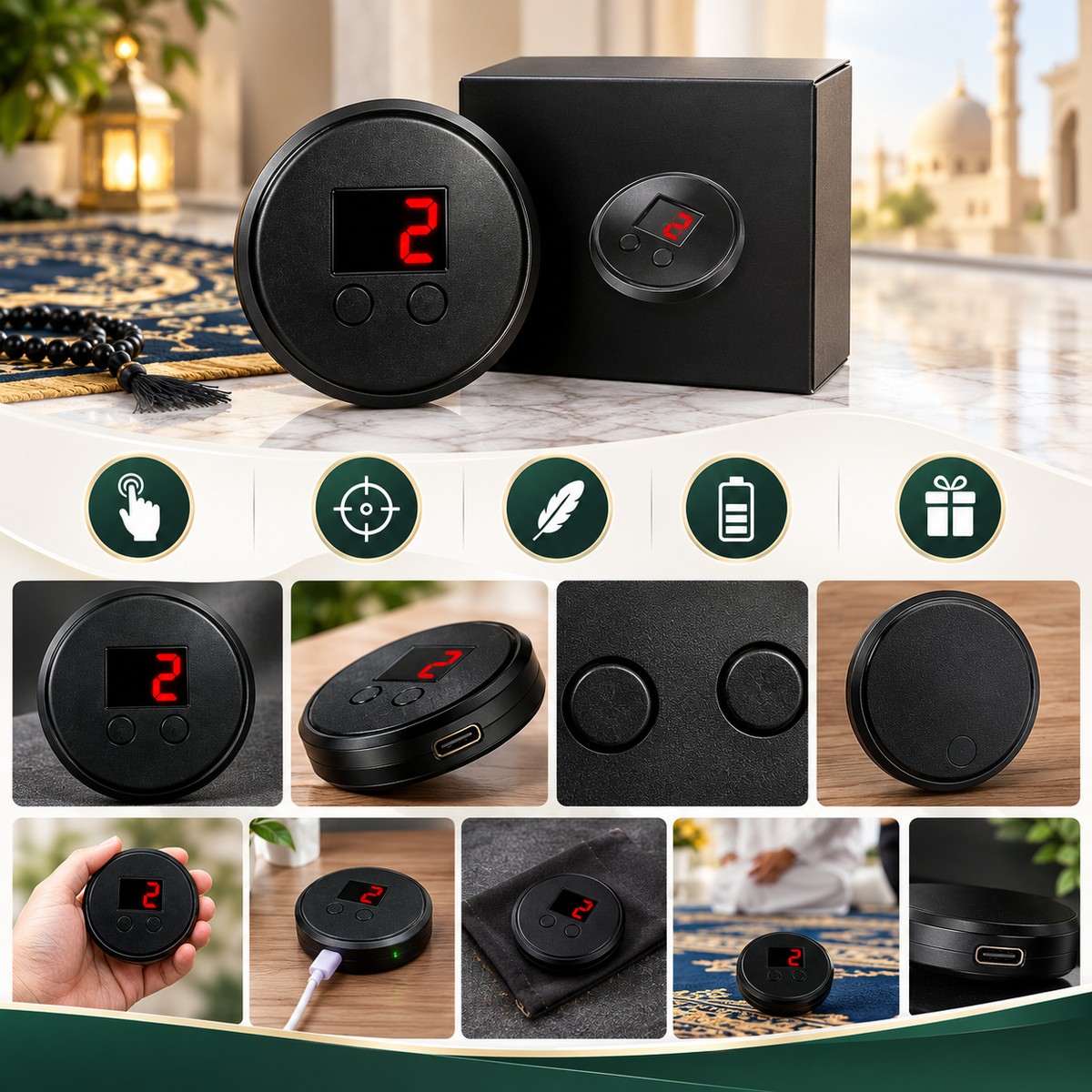 🕌 Automatic Smart Rakat Counter – Digital Prayer Counter for Accurate Salah Tracking